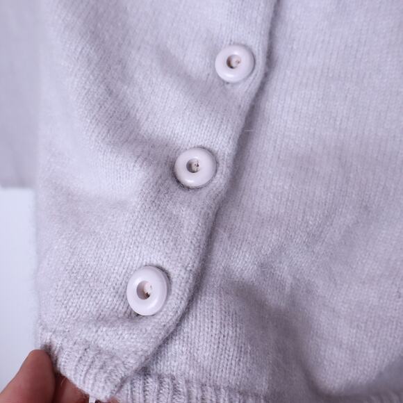 BEAUX BY BO Precious Poppy Spring Cardigan Lavender Sweater Casual Women's M - Picture 7 of 12